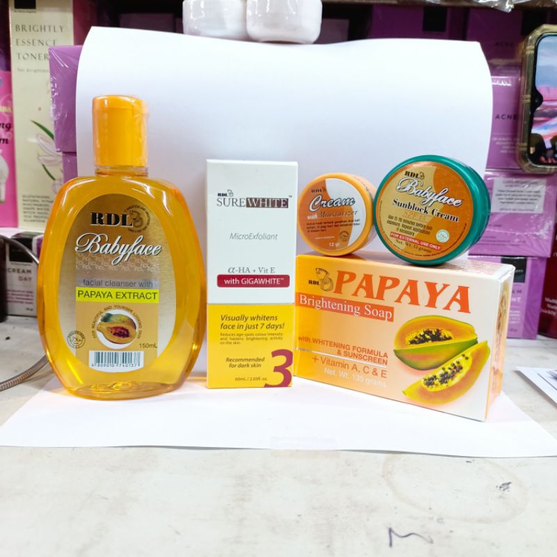 Paket Glowing Rdl Series 5in1 Sure White - Perawatan Wajah