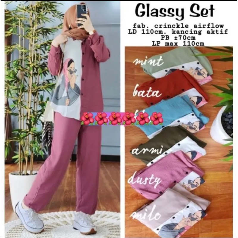 Glasy one set crincle