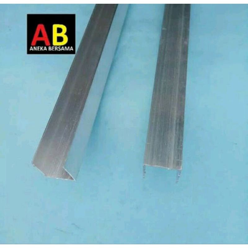 LIS U ALUMINIUM 20MM X 20MM X 20MM SILVER PANJANG 299.5CM