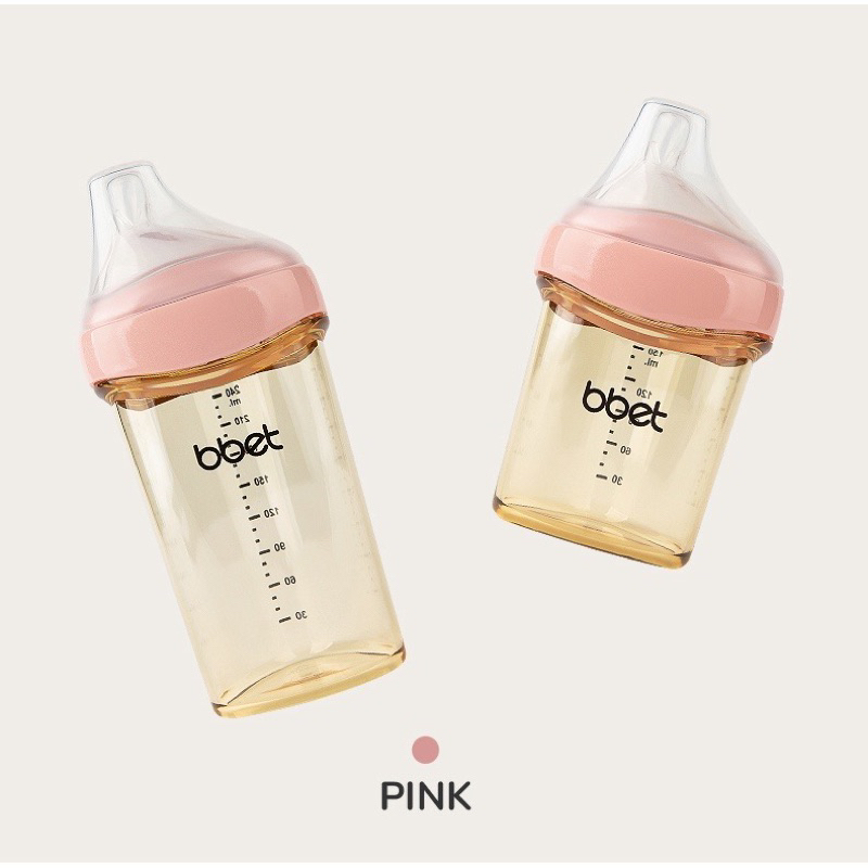 BBET Triangle Feeding Bottle PPSU Pink Saja