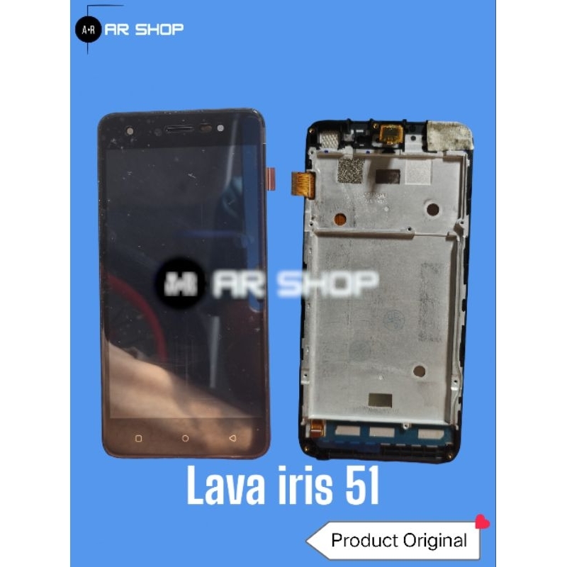 Lcd + Front set  housing Lava iris 51-LCD Iris 51