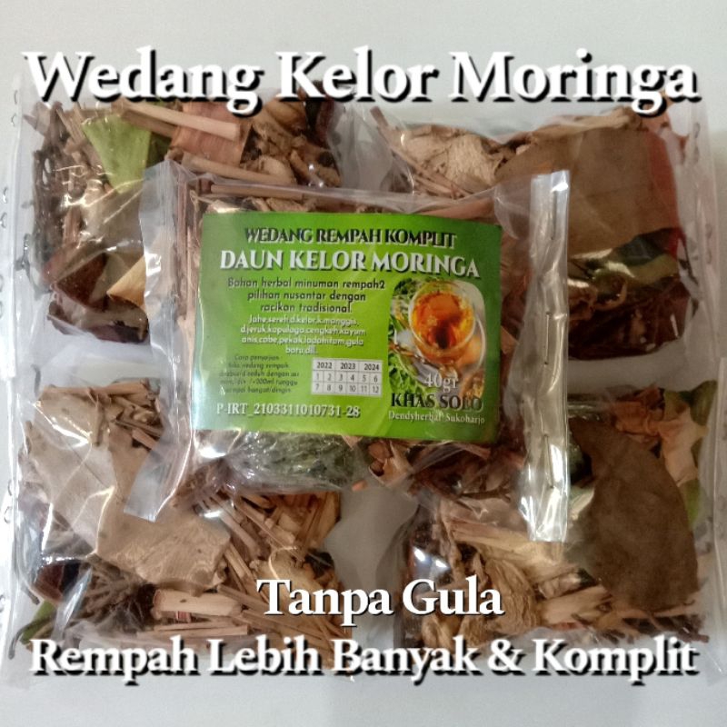 

Wedang Kelor Moringa Rempah Banyak & Komplit Non Gula