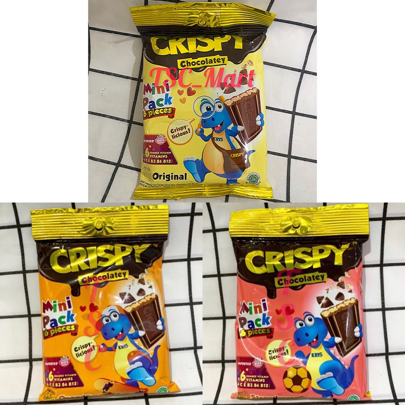 

Crispy Chocolatey Mini Pack 66gr / cokelat / coklat / Crispy / Chocolatey / Mini / Pack / 66gr / Original / Orange / Strawberry / wafer / Chocolate