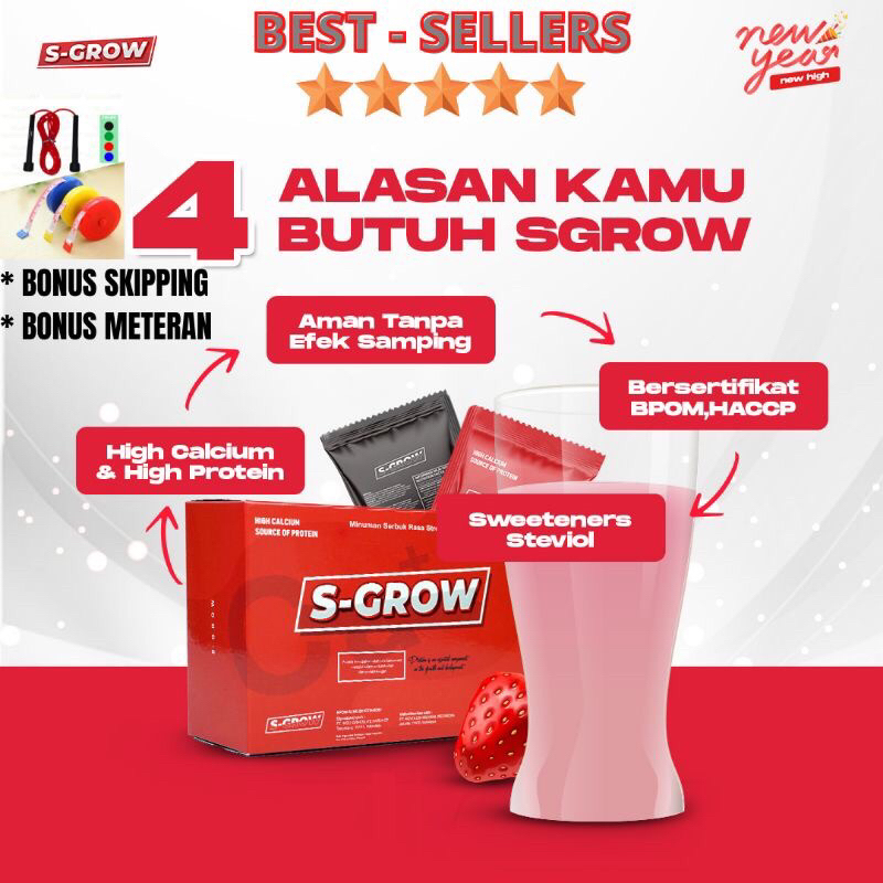 S GROW PENINGGI BADAN ASLI AMPUH ORIGINAL SUDAH TERBUKTI