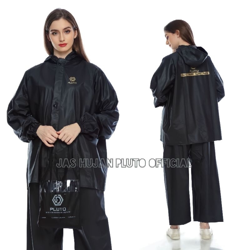 PLUTO Jas Hujan Raincoat Pria Wanita Terbaik Anti Rembes