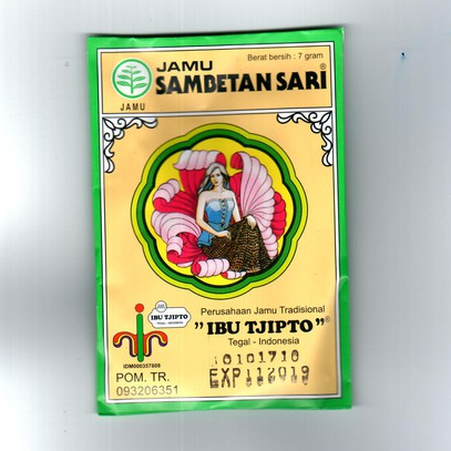 

JAMU SAMBETAN SARI - JAMU TRADISIONAL IBU TJIPTO SERBUK isi 10 saset ( Menstabilkan Masa Haid / Menstruasi & Menyuburkan Kandungan, Membantu Memelihara Kesehatan, Membantu Mengurangi Bau Badan, Membantu Menyegarkan Badan )