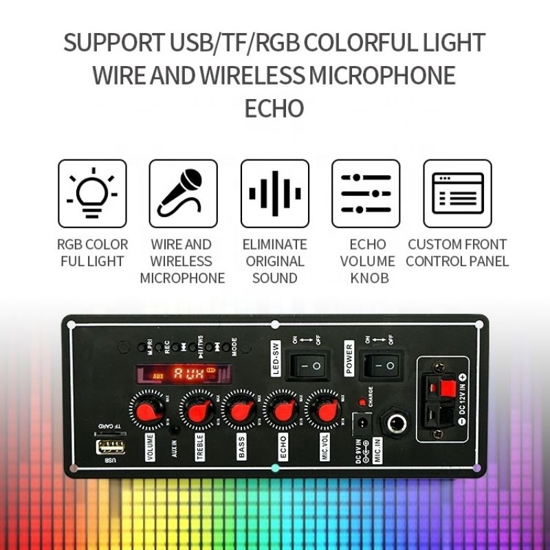 AIYIMA Bluetooth 5.0 Power Amplifier 20W Microphone Karaoke  Amplifiers Audio Decoding Board With AU