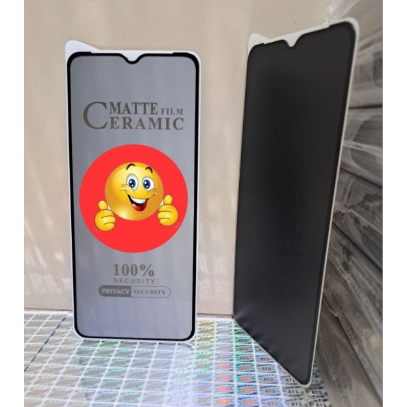 Tempered Glass Spy Matte Film Ceramic OPPO A77S / A57 4G / A56 5G / A55 5G / A54S / A53S 5G / A31 / A17K / A17 / A16K / A16S / A16E / A16 / A15S / A15 / A11 / A9 2020 / A8 / A5 2020 / Pelindung Layar Handphone Depan / Melindungi Layar Handphone LCD Tg Spy