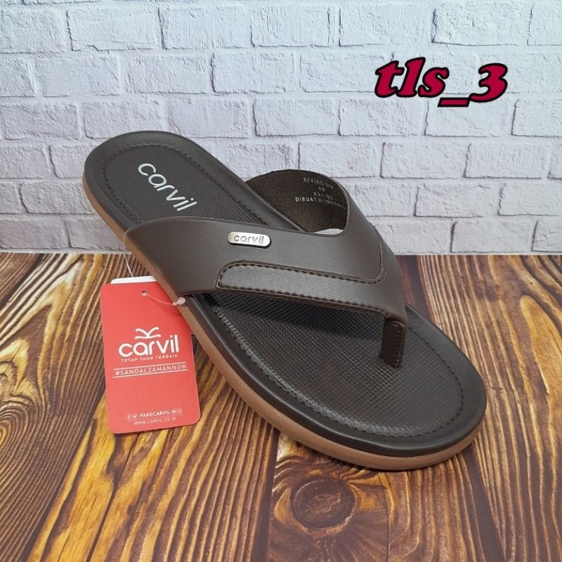 Sandal Selop Carvil Terbaru Revino 01/02 38-44 Sandal Pria Kasual Ori