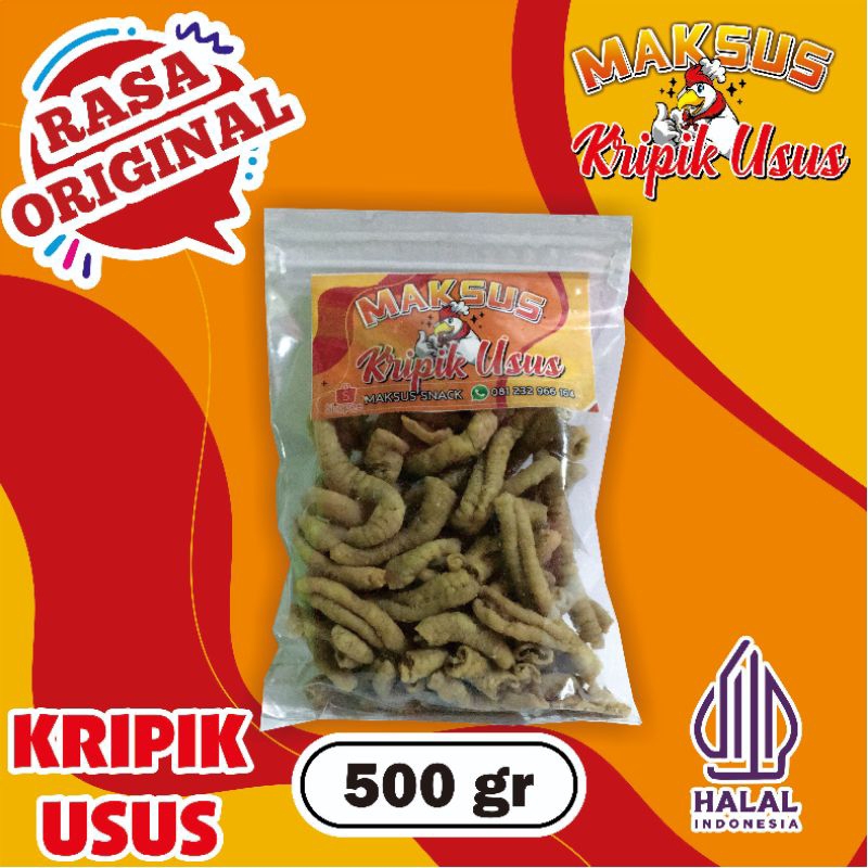 

Keripik Usus Maksus Rasa Original 500 gr