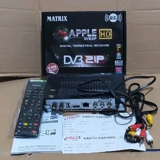 Matrix setbox Set Top Box STB DVBT2 DVB2IP DVB T2 2IP Matrix Apple TV Digital Merah Silver