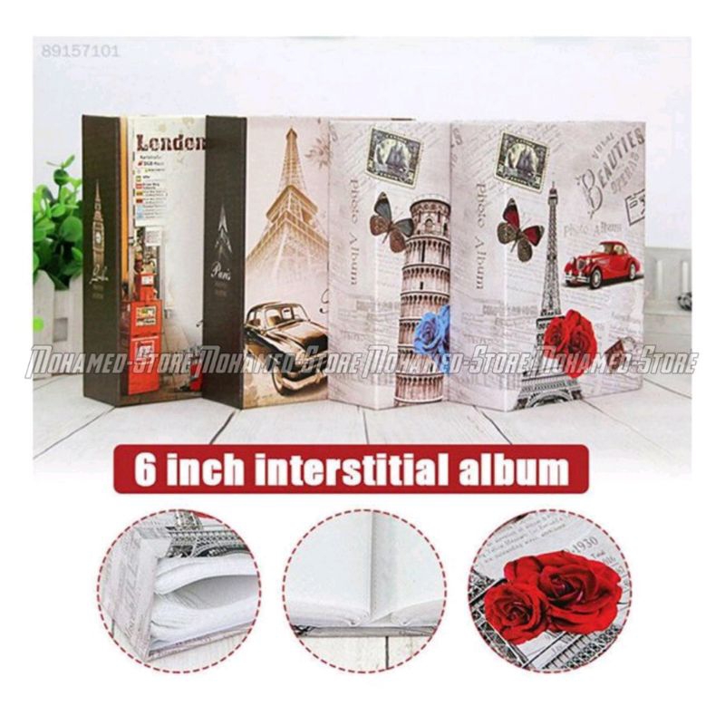 (4R) ALBUM FOTO UKURAN 4R KLASIK 100 SLOT HARDCOVER / BUKU ALBUM PHOTO BOOK KENANGAN