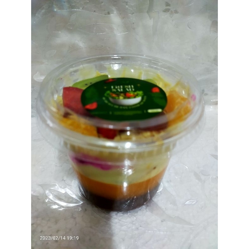 adelia fresh salad buah mix puding mangga coklat 350ml