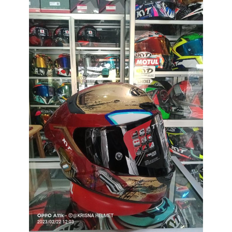 Helm Full Face KYT TT COURSE MARVEL IRONMAN LIMITED EDITION
