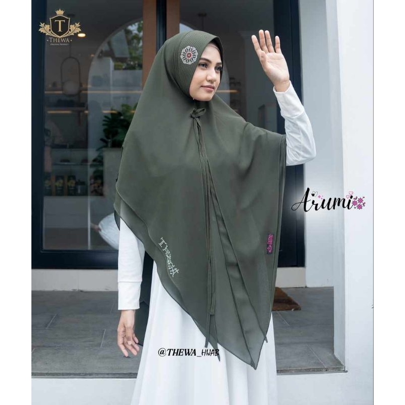 hijab ceruty babydoll / khimar arumi / jilbab dua layer / thewa hijab