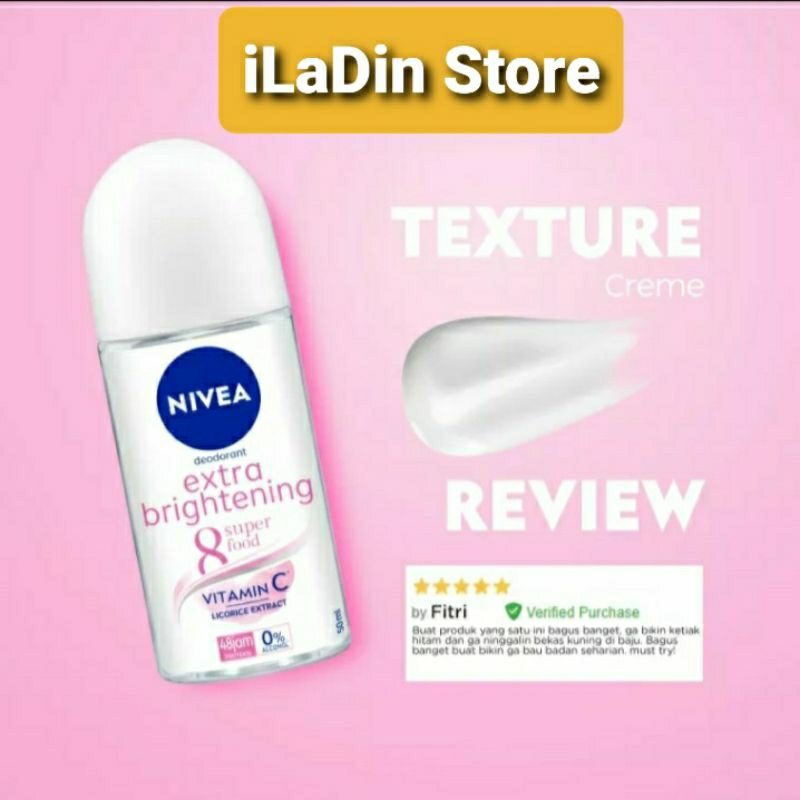 Nivea Deodorant Extra Brightening Roll On 50ML