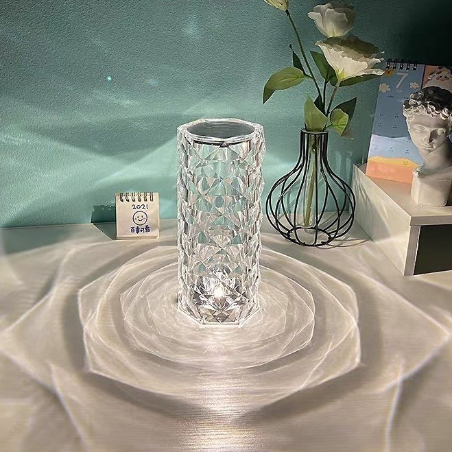 Lampu Meja Crystal LED Rose Diamond Touch Lampu tidur Hias Aesthetic Mewah table lamp Aesthetic Mewah LAMPU HIAS LAMPU MEJA