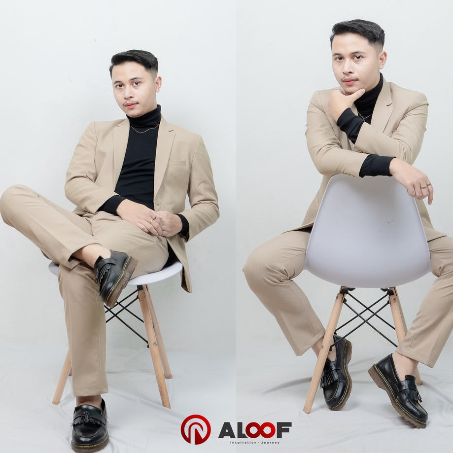 Aloof QIWARI - Sepatu Loafers Tassel Pria Kulit Asli Original