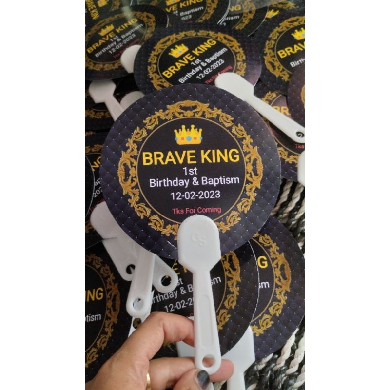 SOUVENIR KIPAS CUSTOM FREE PLASTIK 2 SISI BOLAK BALIK