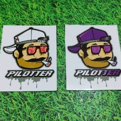 stiker piloter motor stiker print &amp; cut