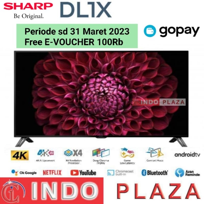 TV SHARP 65 Inch 4T-C65DL1X SMART ANDROID V11 4K UHD GAMING