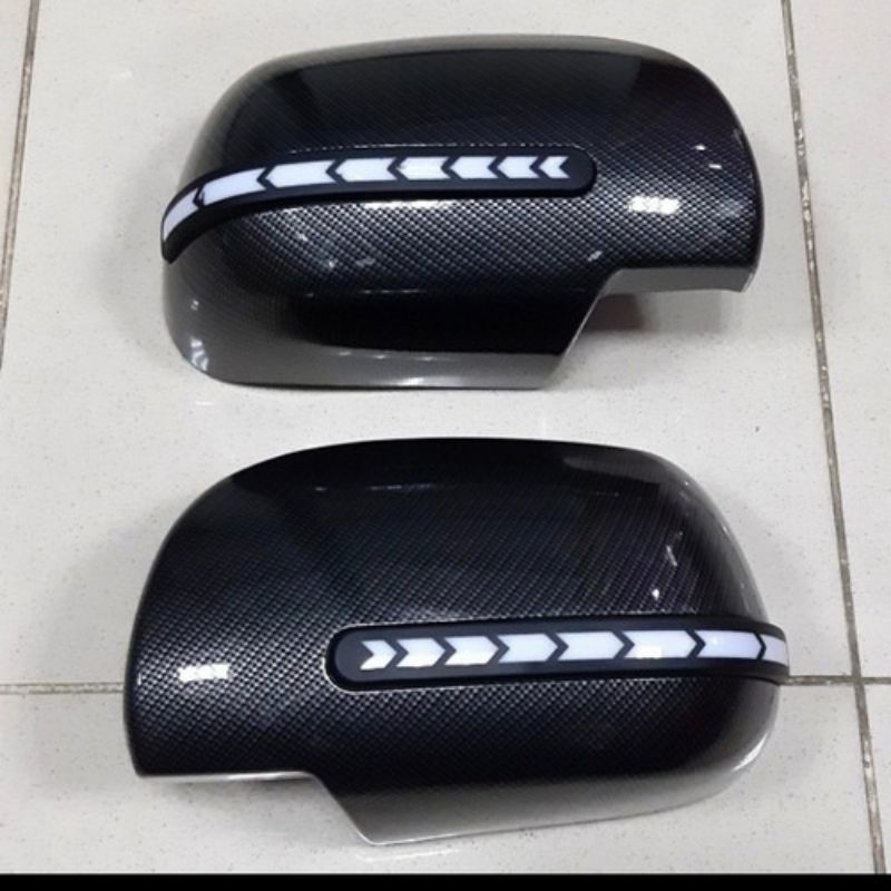 mirror cover TUTUP spion toyota fortuner LAMA / hilux lampu sein running 2004 sd 2015 2005 2006 2007 2008 2009 2010 2011 2012 2013 2014 hitam chrome crome carbon