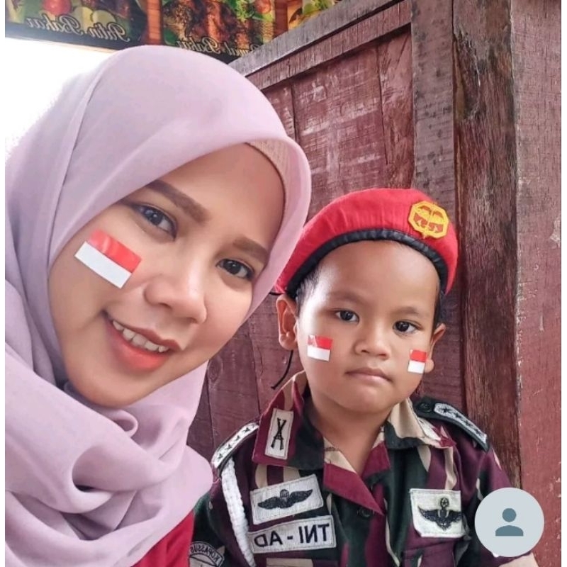 Stiker pipi Bendera merah putih 10 biji