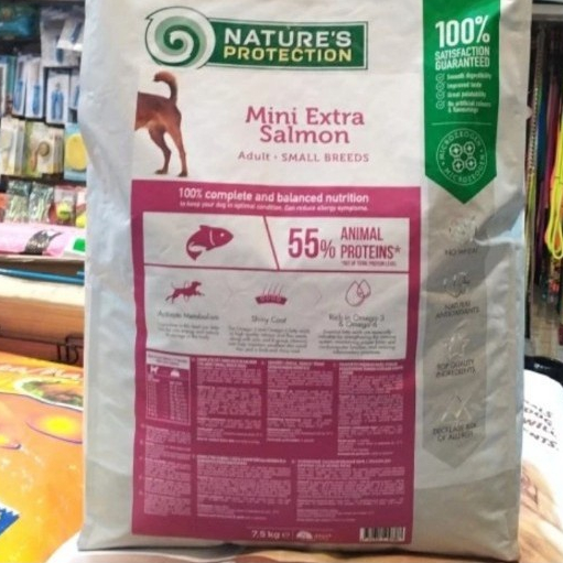 Natures Protection Mini Extra Salmon 1kg Bagus Untuk Kulit dan Bulu makanan anjing