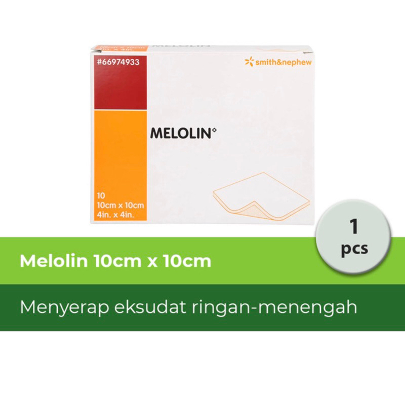 Melolin 10x10 per pcs ( plester menyerap eksudat nanah luka )