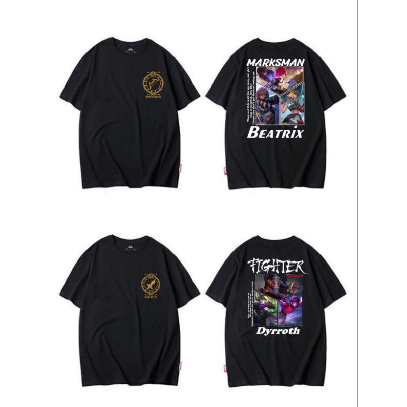 KAOS HERO MLBB DYRROTH FIGHTER PREMIUM QUALITY BAJU GAMING MOBILE LEGENDS ANAK DAN DEWASA UNISEX