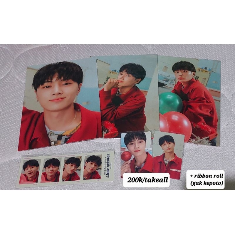 [BOOKED KAK LIDYA] photocard jay holiday set 4cut photostrip jay ribbon roll holiday special box enh