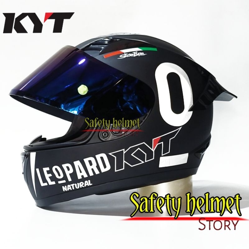 Helm full face Kyt R10-(Modif paket Ganteng) Helm Full face Kyt Black doft original berat 2kg