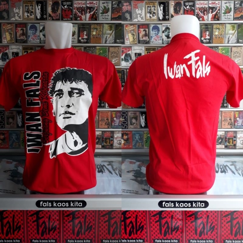 kaos iwan fals berjuang bahan kain katun adem halus tanpa jahitan samping built up