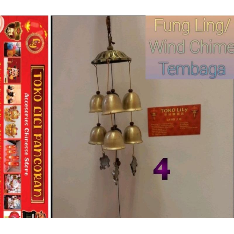 Fung Ling Tembaga / Gantungan Lonceng Angin Feng Shui / Dekorasi Gantung / Wind Chime Traditional