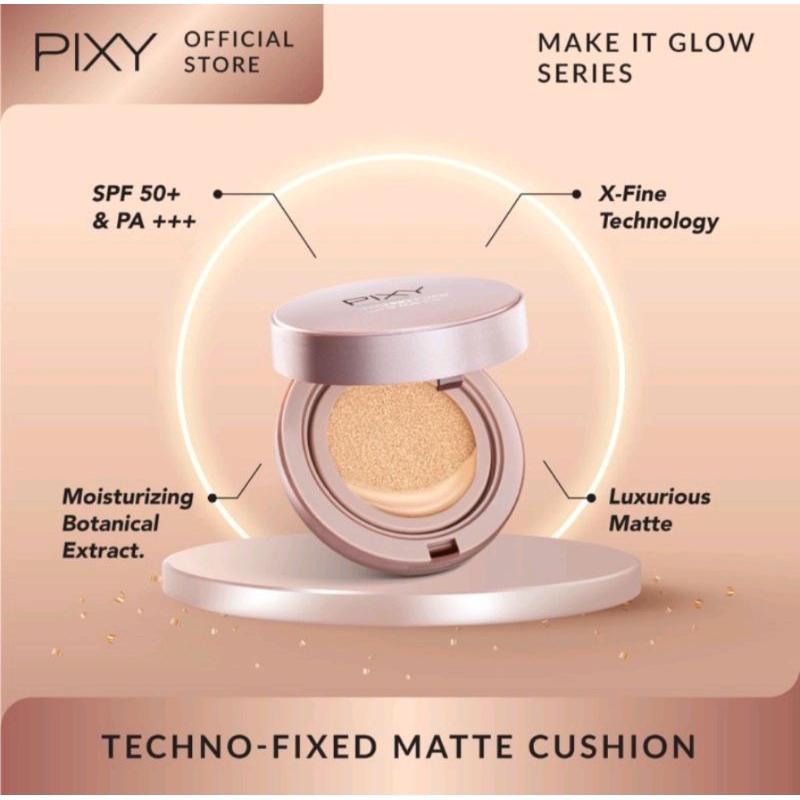 PIXY MAKE IT GLOW TECHNO-FIXED MATTE CUSHION FULL CASE