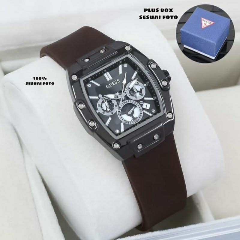 Jam Tangan Guess Wanita Rubber Anti Air Kasual Bisa COD