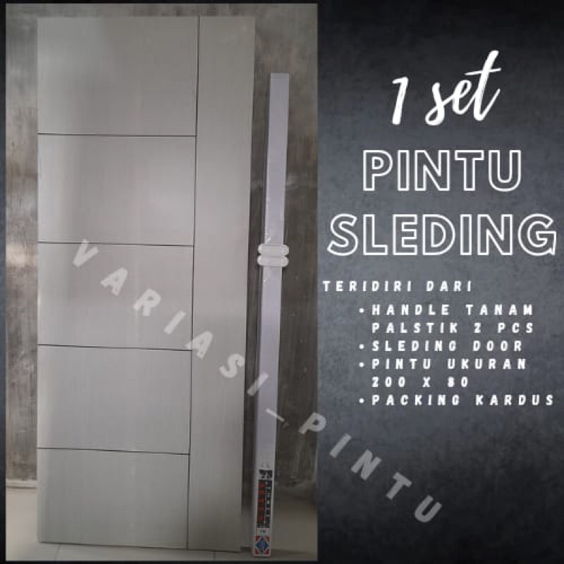 PINTU SLEDING / SATU SET PINTU SLEDING TINGGAL PASANG / PINTU GESER / PINTU KAMAR / PINTU GESER