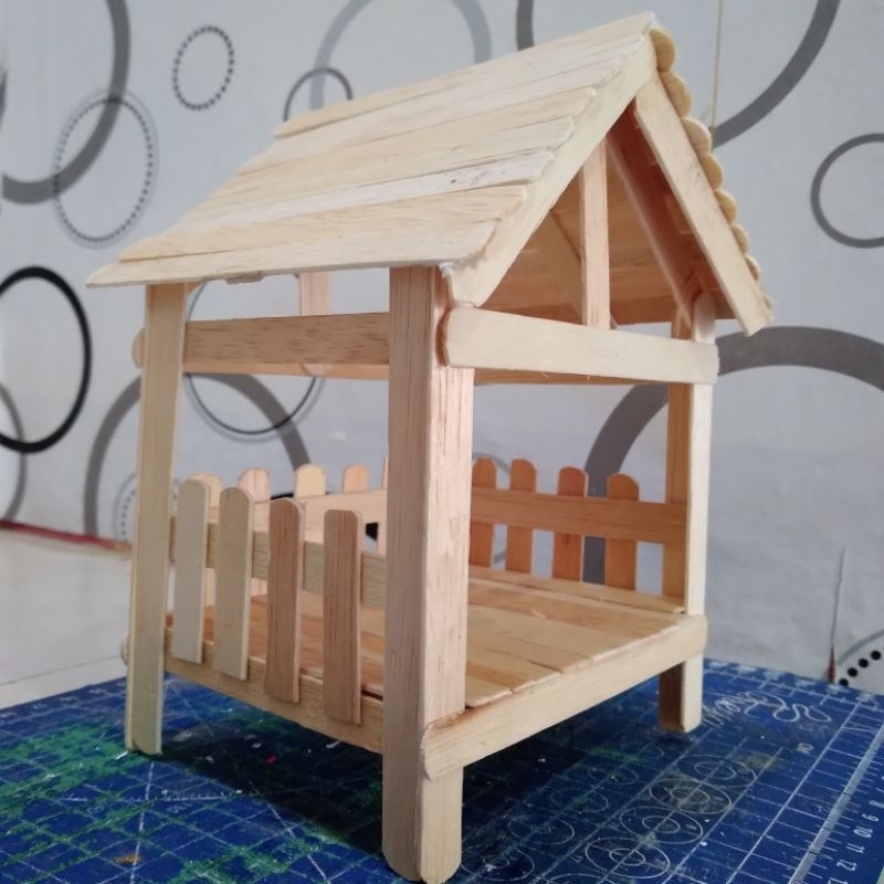 Prakarya Miniatur Rumah Gubuk Stik Es Krim Murah