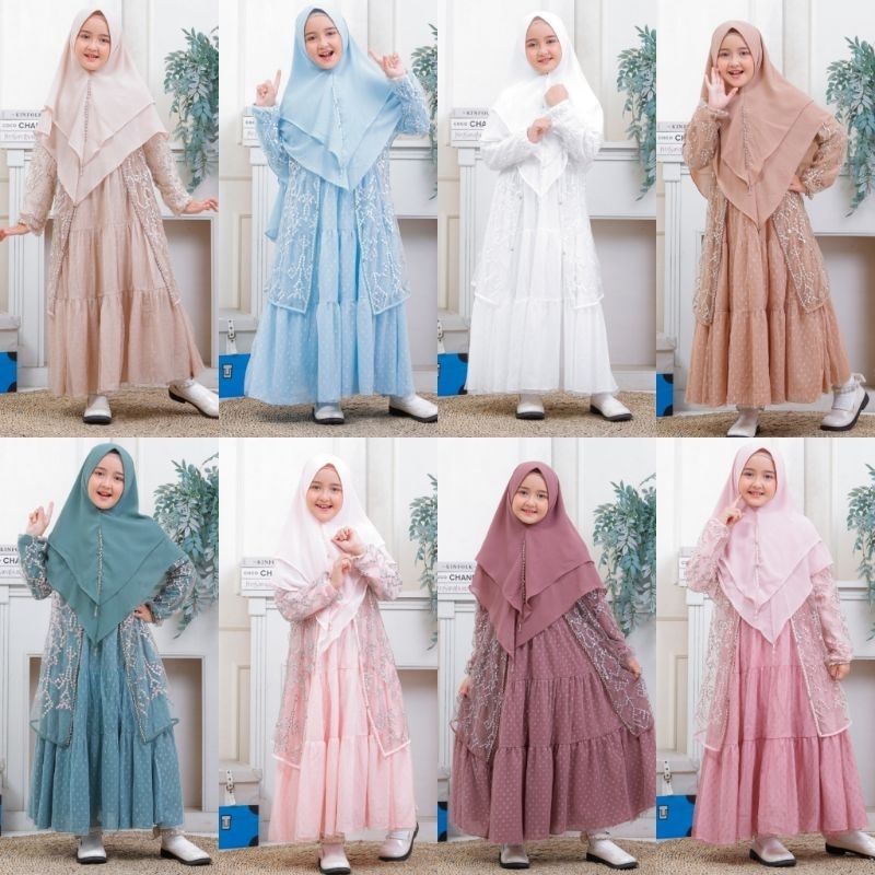 Dilara syari Anak set khimar original Hawwa aiwa