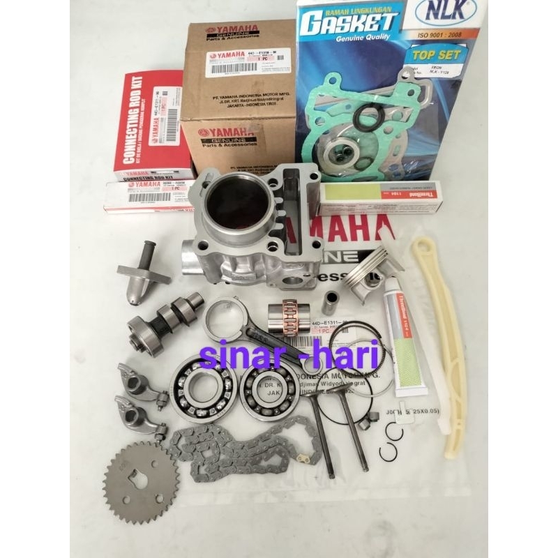 BLOK SEHER KOMPLIT 13 AITM (44D) YAMAHA ORIGINAL +XEON KARBU +XEON LAMA 125 CC