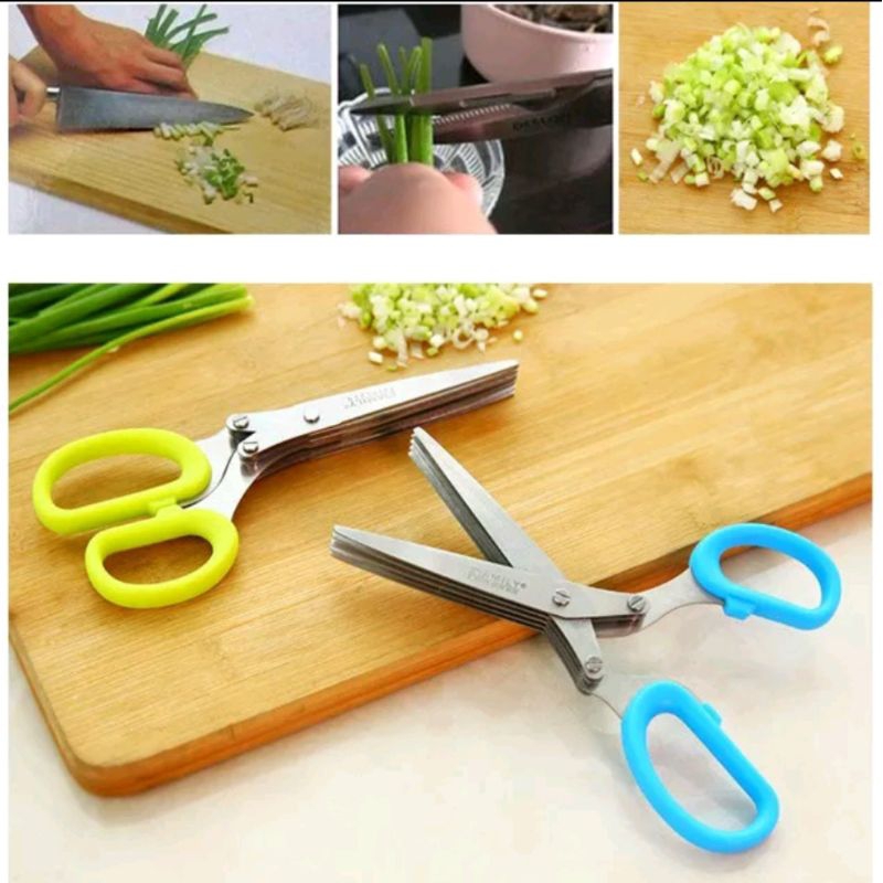 

Gunting Sayur 5 Lapis Gunting Serbaguna Gunting Dapur Multifungsi