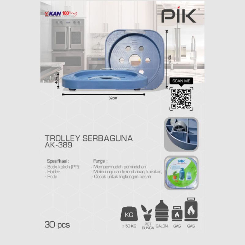 [AK-389] Alas Kaki Furniture Troley Serbaguna Troli Furniture Alas Galon Gas Besar AK-389