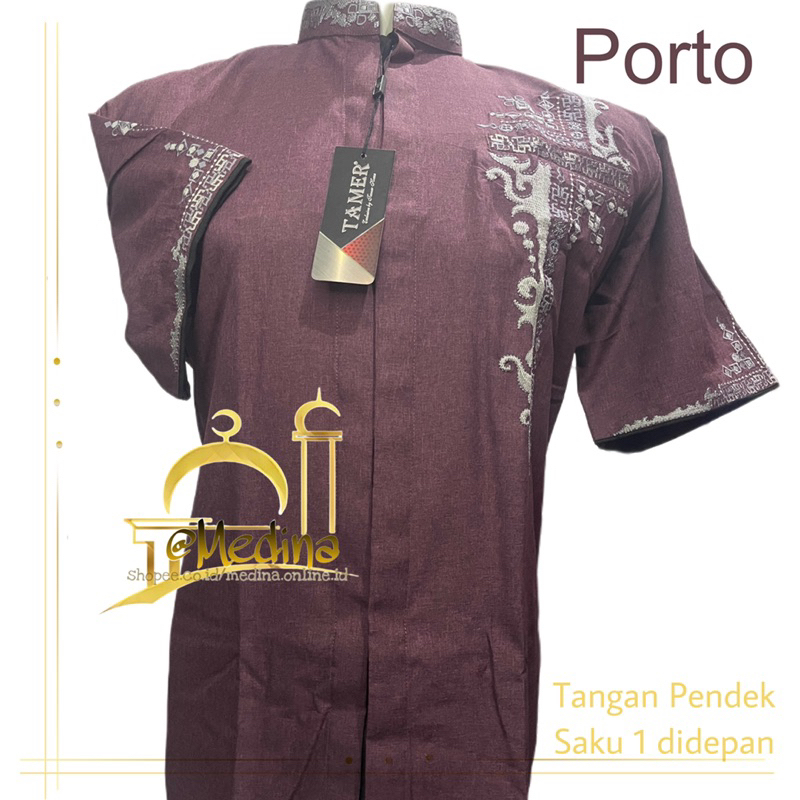 Baju Koko/Taqwa TAMER EXCLUSIVE Tangan pendek Tipe PORTO