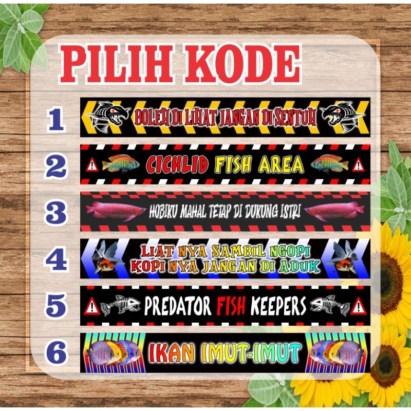 stiker lis ikan buat aquarium
