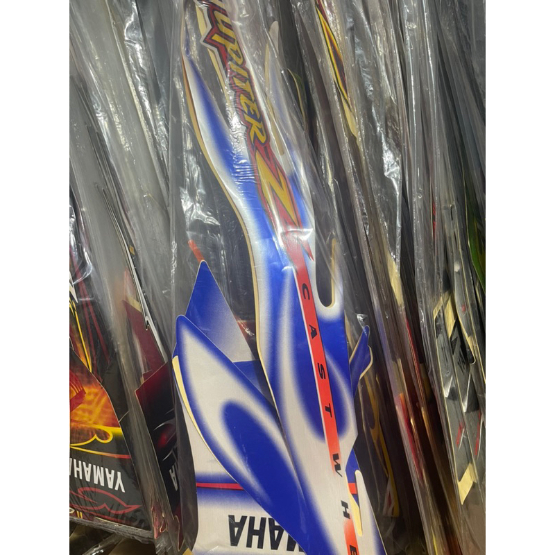 STIKER STRIPING MOTOR JUPITER Z CW 2005 BIRU PUTIH