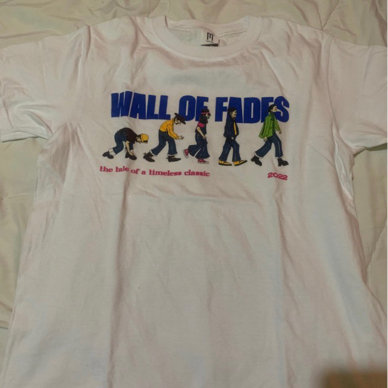 wall of fades 2022 denim exibition merch merchandise kaos putih