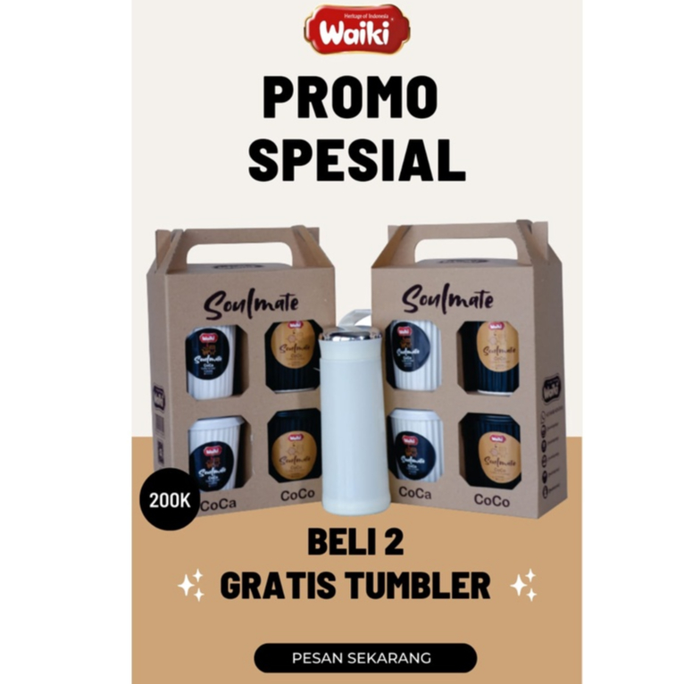 

Promo Soulmate Mix CoCa CoCo Beli 2 Gratis 1 Tumbler