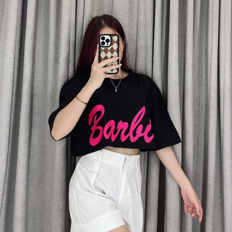 Crop top oversize barbiee | Atasan crop oversize