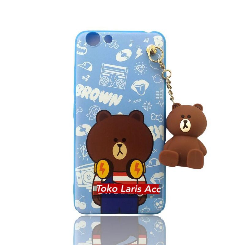 Case Hp Oppo F3 Case Boneka Plus Gantungan bisa buat standing Hp