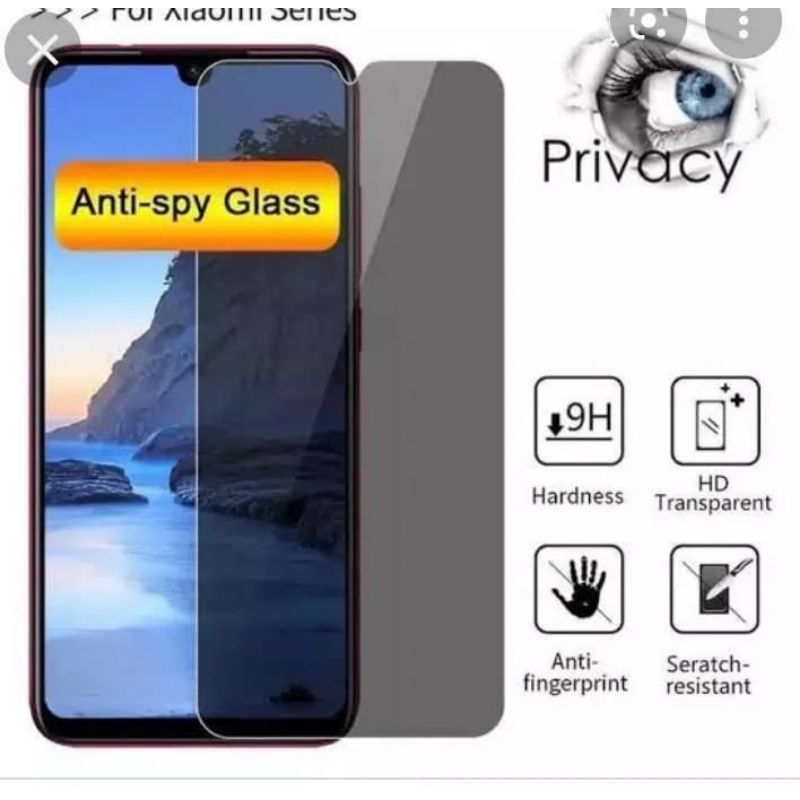 Tempered Glass Anti Spy Realme 5 Realme 2 Realme 2 Pro Realme 3 Realme 3i Realme 3 Pro Realme 5 Pro Realme 5i Realme 5s Anti Gores Anti Spy Full Layar